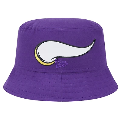 Men's New Era Purple Minnesota Vikings Helmet Bucket Hat
