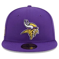 Men's New Era Purple Minnesota Vikings  Main Patch 59FIFTY Fitted Hat