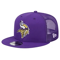 Casquette Snapback 9FIFTY Main Trucker violet des Minnesota Vikings New Era pour hommes