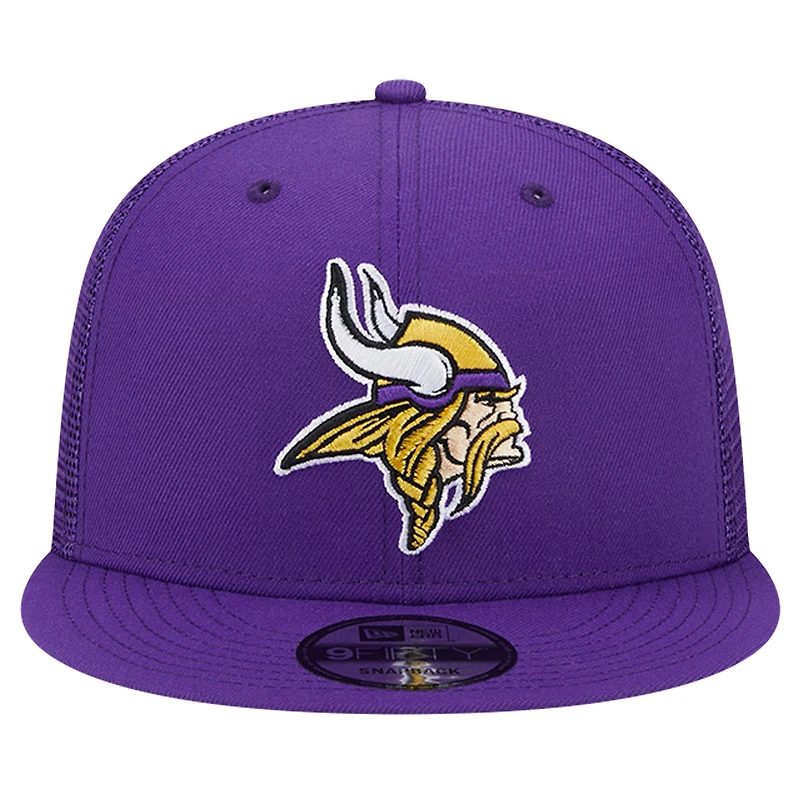 Casquette Snapback 9FIFTY Main Trucker violet des Minnesota Vikings New Era pour hommes