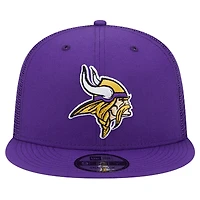 Casquette Snapback 9FIFTY Main Trucker violet des Minnesota Vikings New Era pour hommes