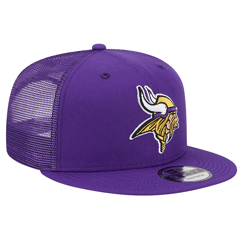 Casquette Snapback 9FIFTY Main Trucker violet des Minnesota Vikings New Era pour hommes