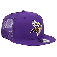 Casquette Snapback 9FIFTY Main Trucker violet des Minnesota Vikings New Era pour hommes