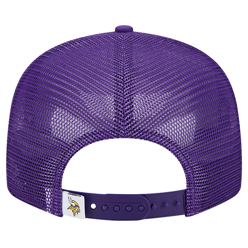 Men's New Era Purple Minnesota Vikings Main Trucker 9FIFTY Snapback Hat