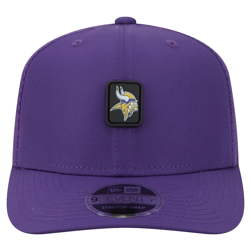 Casquette ajustable New Era pour homme, modèle Minnesota Vikings, violette, avec micro-badge 9SEVENTY
