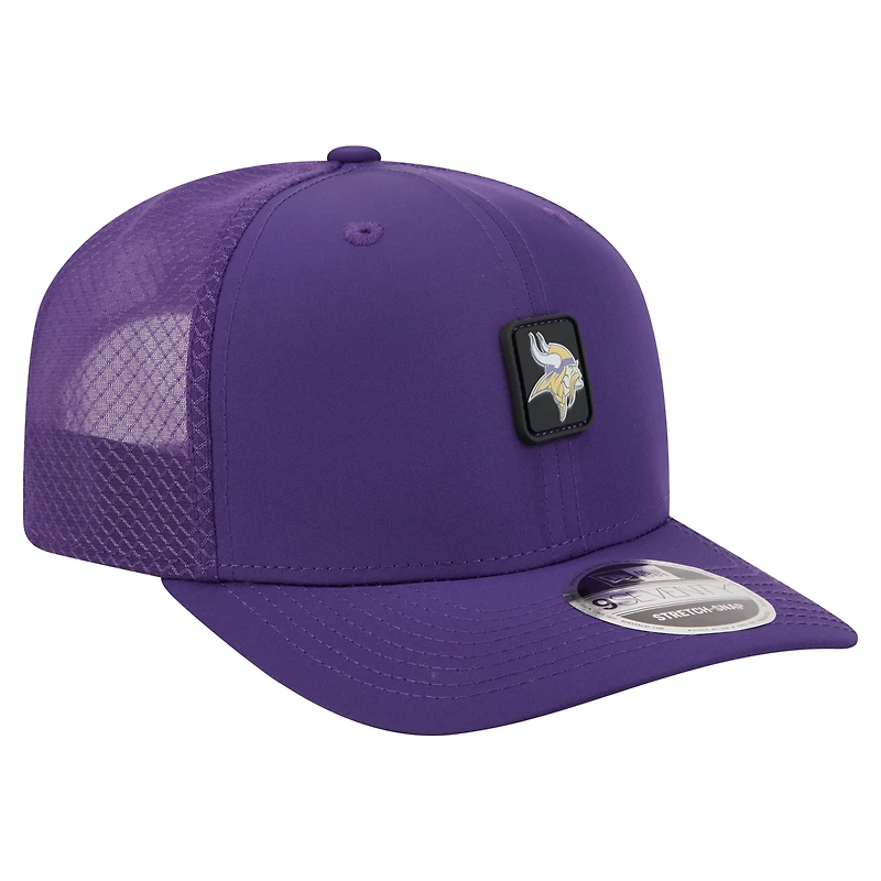 Casquette ajustable New Era pour homme, modèle Minnesota Vikings, violette, avec micro-badge 9SEVENTY
