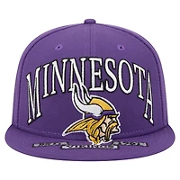 Men's New Era Purple Minnesota Vikings  Oversized 59FIFTY Fitted Hat