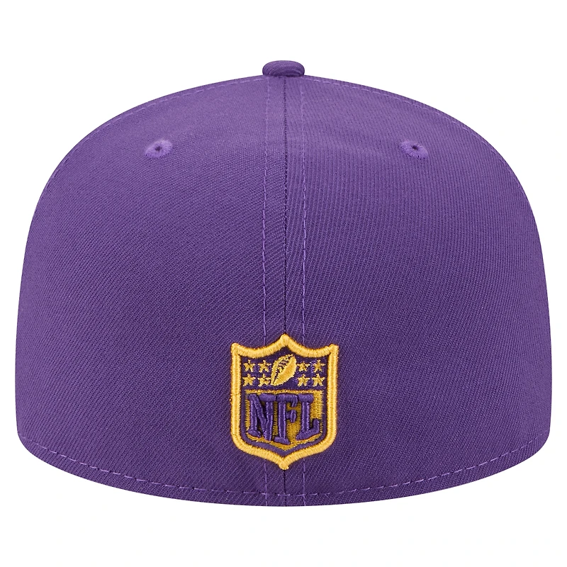 Casquette ajustée surdimensionnée 59FIFTY violette des Vikings du Minnesota de New Era pour homme