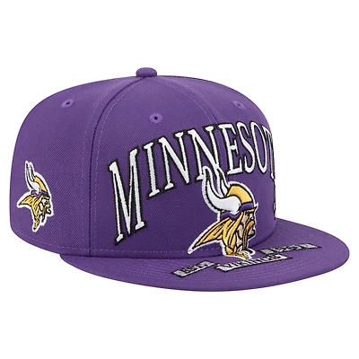 Casquette ajustée surdimensionnée 59FIFTY violette des Vikings du Minnesota de New Era pour homme