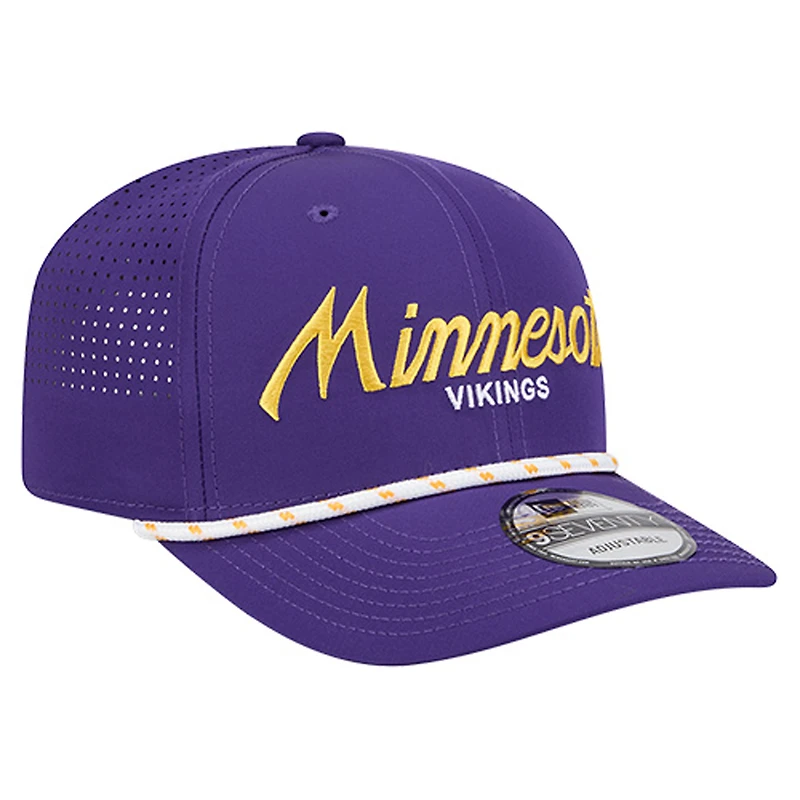 Men's New Era Purple Minnesota Vikings Script 9SEVENTY Adjustable Hat
