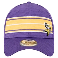Men's New Era  Purple Minnesota Vikings Stripes 39THIRTY Flex Hat