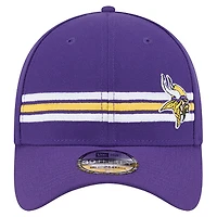 Men's New Era Purple Minnesota Vikings Stripes 39THIRTY Flex Hat