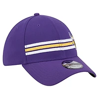 Men's New Era Purple Minnesota Vikings Stripes 39THIRTY Flex Hat