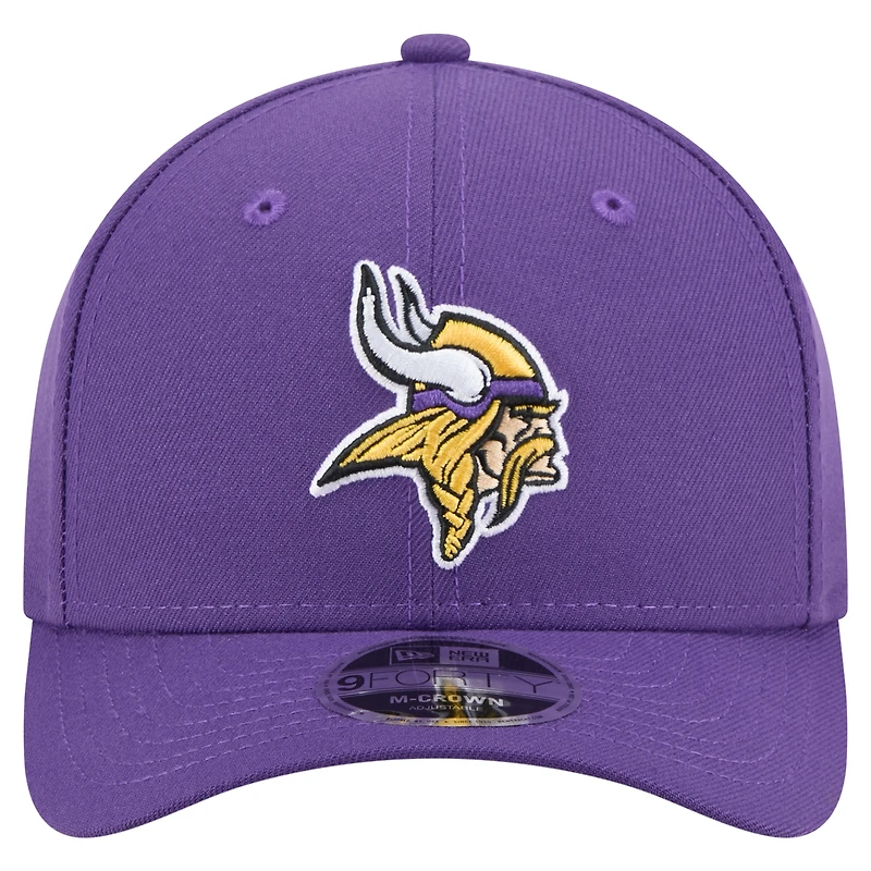 Casquette ajustable 9FORTY M-Crown violette pour homme, collection équipe des Vikings du Minnesota, New Era