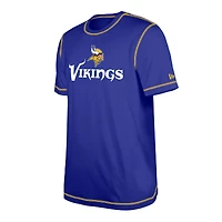 Men's New Era  Purple Minnesota Vikings Third Down Puff Print T-Shirt