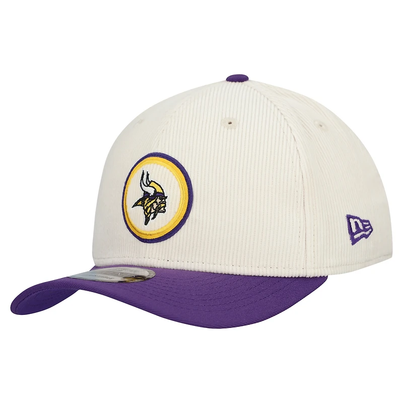 Men's New Era Stone Minnesota Vikings Loyal Corduroy 9SEVENTY Adjustable Hat