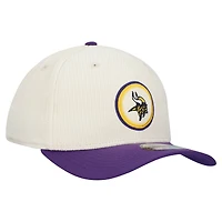 Casquette ajustable en velours côtelé 9SEVENTY pour homme, motif New Era Stone des Vikings du Minnesota