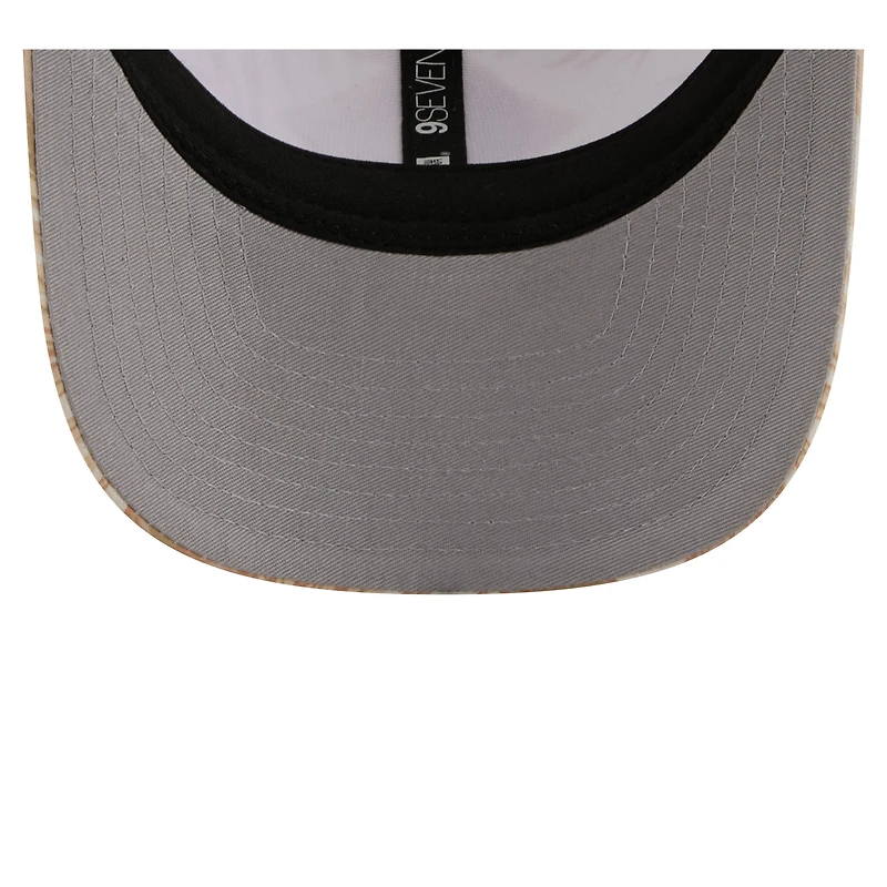 Men's New Era Tan Minnesota Vikings Tonal Palm COOLERA 9SEVENTY Adjustable Trucker Hat