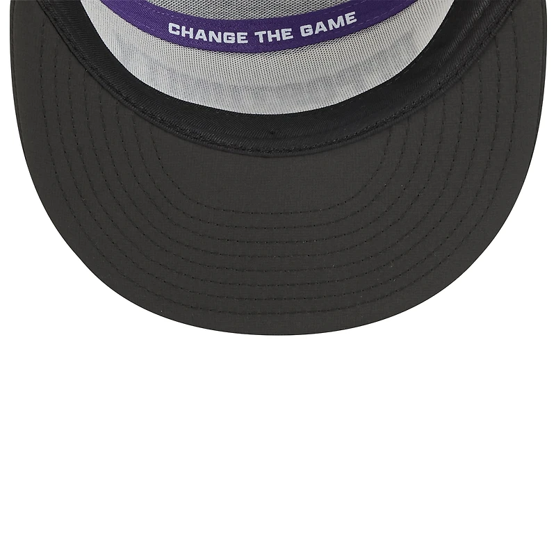 Men's New Era White/Black Minnesota Vikings 2025 Inspire Change Split Panel 9FIFTY Snapback Hat