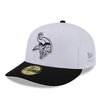 Casquette New Era blanche et noire Minnesota Vikings 2026 NFL Draft 59FIFTY pour homme