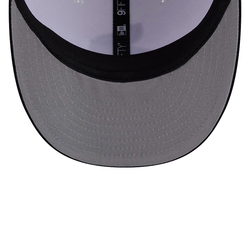 Casquette snapback New Era blanche et noire Minnesota Vikings 2026 NFL Draft 9FIFTY pré-courbée pour homme