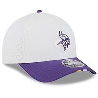Men's New Era  White/Purple Minnesota Vikings 2025 NFL Training Camp A-Frame 9FORTY Adjustable Hat