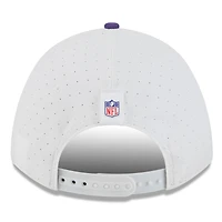 Men's New Era  White/Purple Minnesota Vikings 2025 NFL Training Camp A-Frame 9FORTY Adjustable Hat