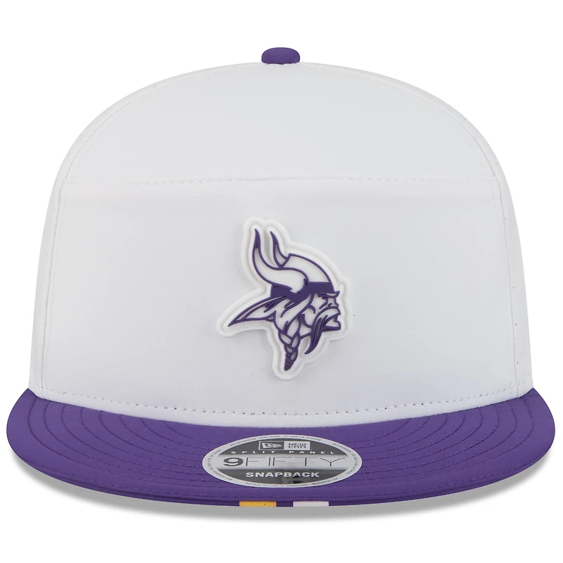 Men's New Era  White/Purple Minnesota Vikings 2025 NFL Training Camp Split Panel 9FIFTY Snapback Hat