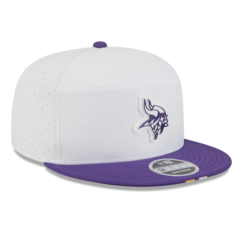 Men's New Era  White/Purple Minnesota Vikings 2025 NFL Training Camp Split Panel 9FIFTY Snapback Hat
