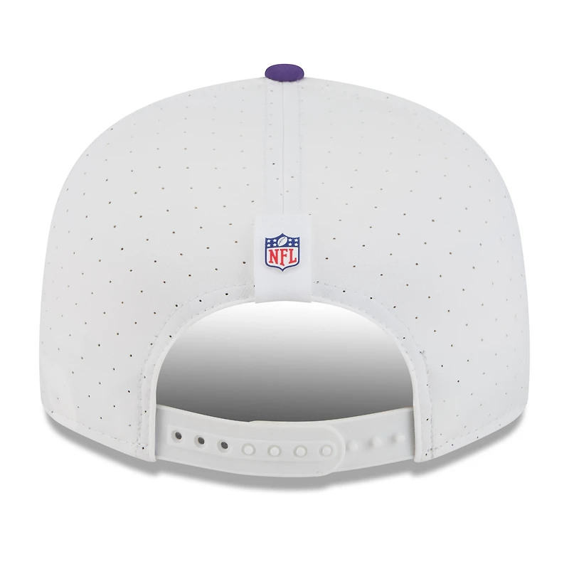 Men's New Era  White/Purple Minnesota Vikings 2025 NFL Training Camp Split Panel 9FIFTY Snapback Hat