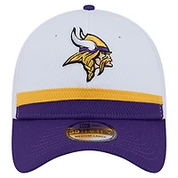 Casquette 39THIRTY Flex blanche/violette pour homme des Vikings du Minnesota, Dashmark Rays, New Era