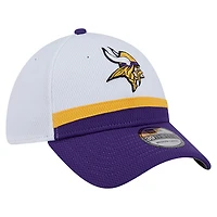 Casquette 39THIRTY Flex blanche/violette pour homme des Vikings du Minnesota, Dashmark Rays, New Era