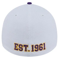 Men's New Era  White/Purple Minnesota Vikings Dashmark Rays 39THIRTY Flex Hat