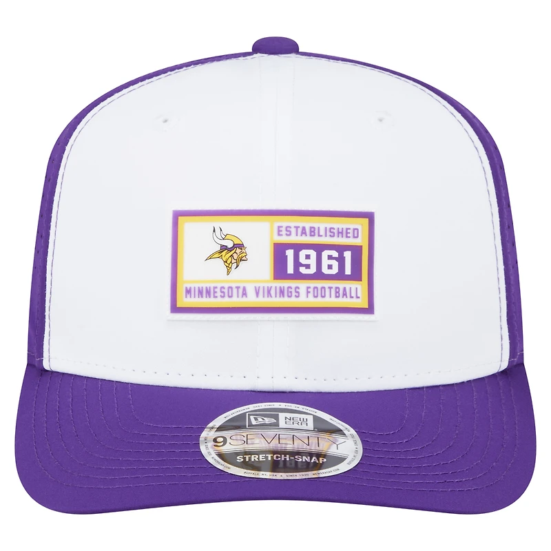 Casquette ajustable 9SEVENTY blanche/violette des Vikings du Minnesota de New Era pour homme