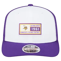 Casquette ajustable 9SEVENTY blanche/violette des Vikings du Minnesota de New Era pour homme