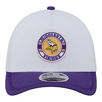 Men's New Era White/Purple Minnesota Vikings Patch 39THIRTY A-Frame M-Crown Perforated Flex Hat