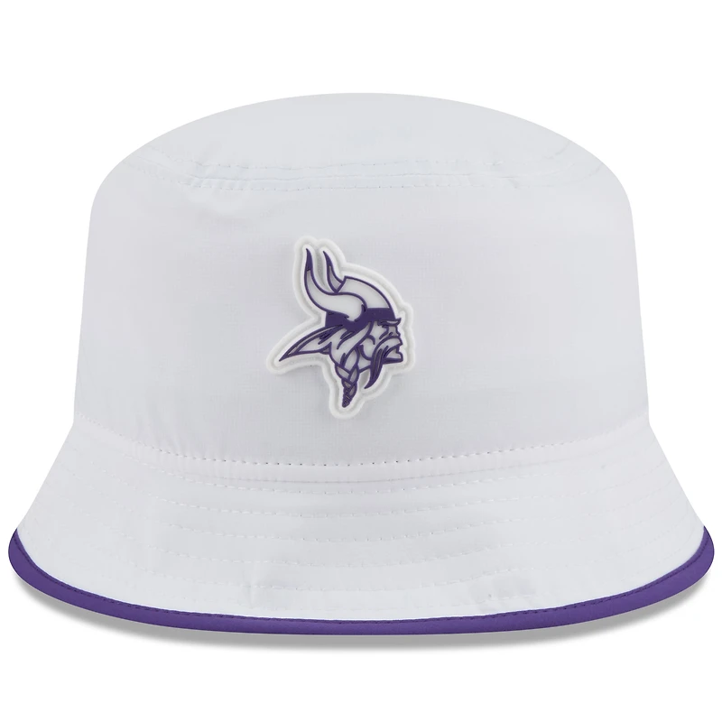 Men's New Era  White Minnesota Vikings 2025 NFL Training Camp Stretch Bucket Hat
