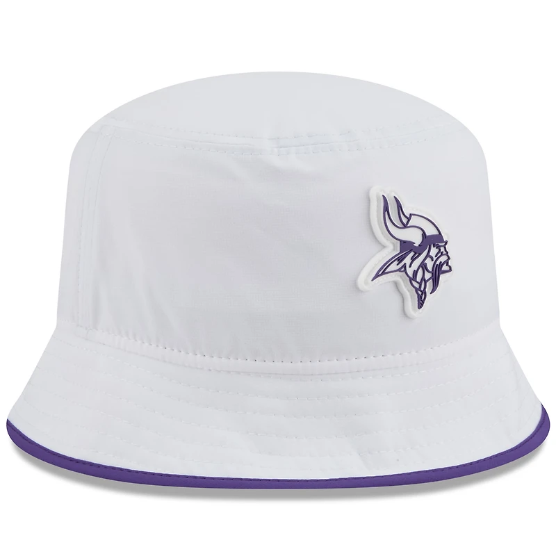 Men's New Era  White Minnesota Vikings 2025 NFL Training Camp Stretch Bucket Hat