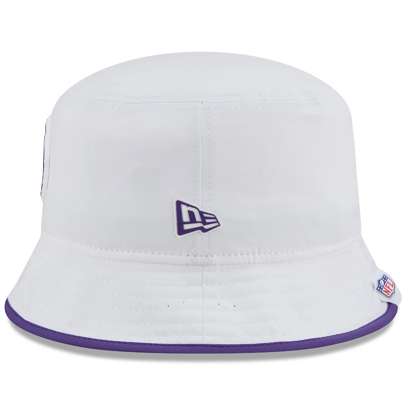 Men's New Era  White Minnesota Vikings 2025 NFL Training Camp Stretch Bucket Hat