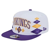 Men's New Era  White Minnesota Vikings Argyle 19TWENTY Adjustable Hat
