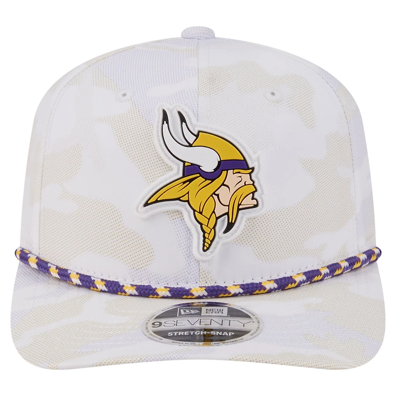 Men's New Era  White Minnesota Vikings Camo Rope 9SEVENTY Adjustable Hat