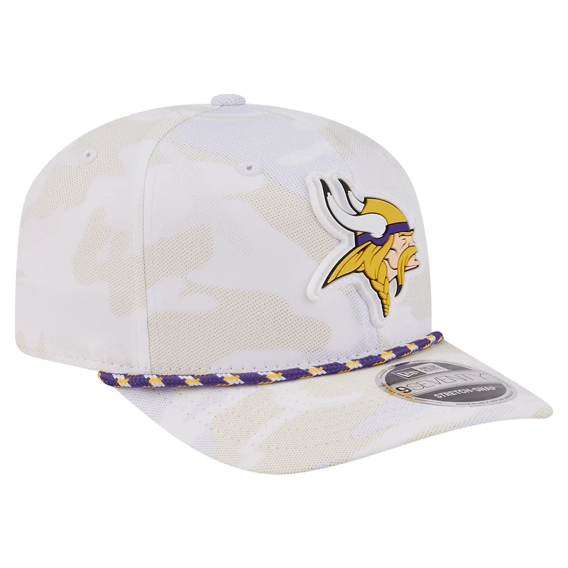 Men's New Era  White Minnesota Vikings Camo Rope 9SEVENTY Adjustable Hat