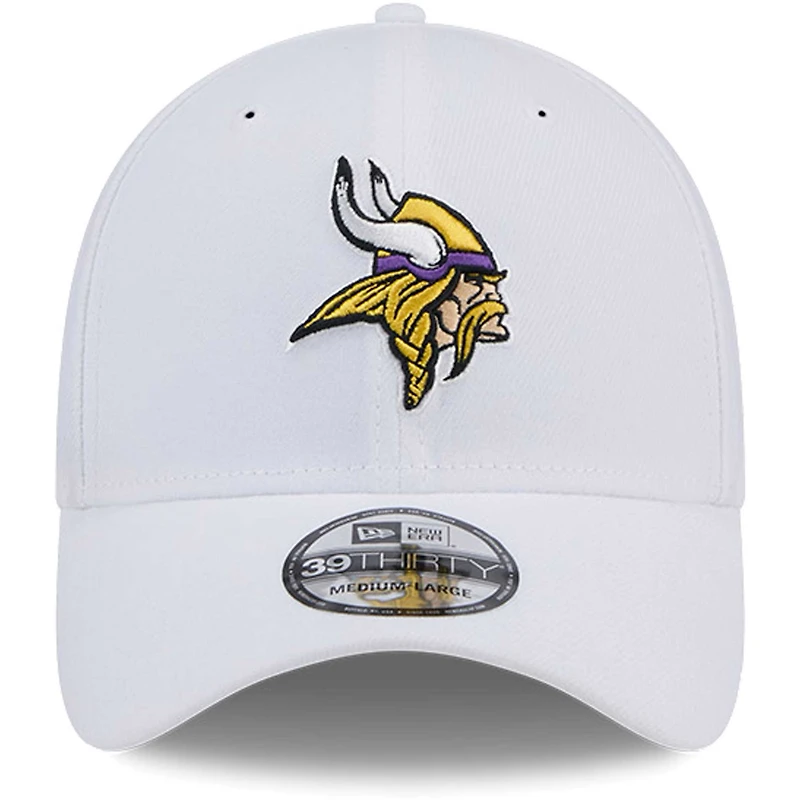 Men's New Era White Minnesota Vikings Main 39THIRTY Flex Hat