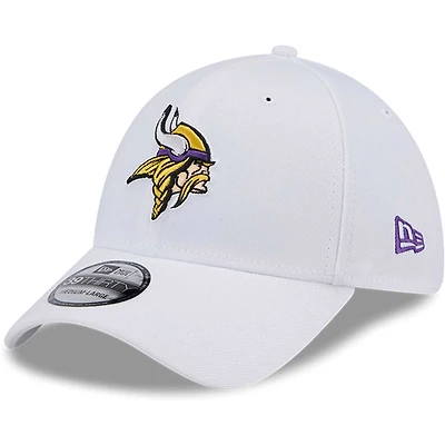 Casquette flexible principale 39THIRTY des Minnesota Vikings New Era pour hommes, blanche