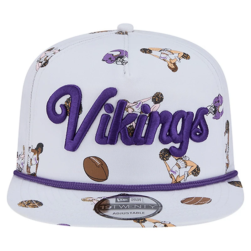 Men's New Era  White Minnesota Vikings Team Cheer 19TWENTY Snapback Hat