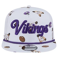 Men's New Era  White Minnesota Vikings Team Cheer 19TWENTY Snapback Hat