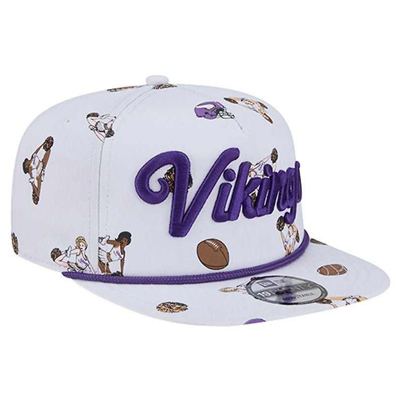 Men's New Era  White Minnesota Vikings Team Cheer 19TWENTY Snapback Hat
