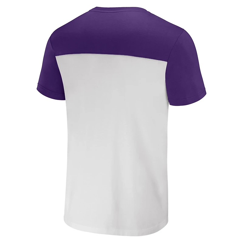 T-shirt colorblock crème pour homme de la collection NFL x Darius Rucker Fanatics Minnesota Vikings