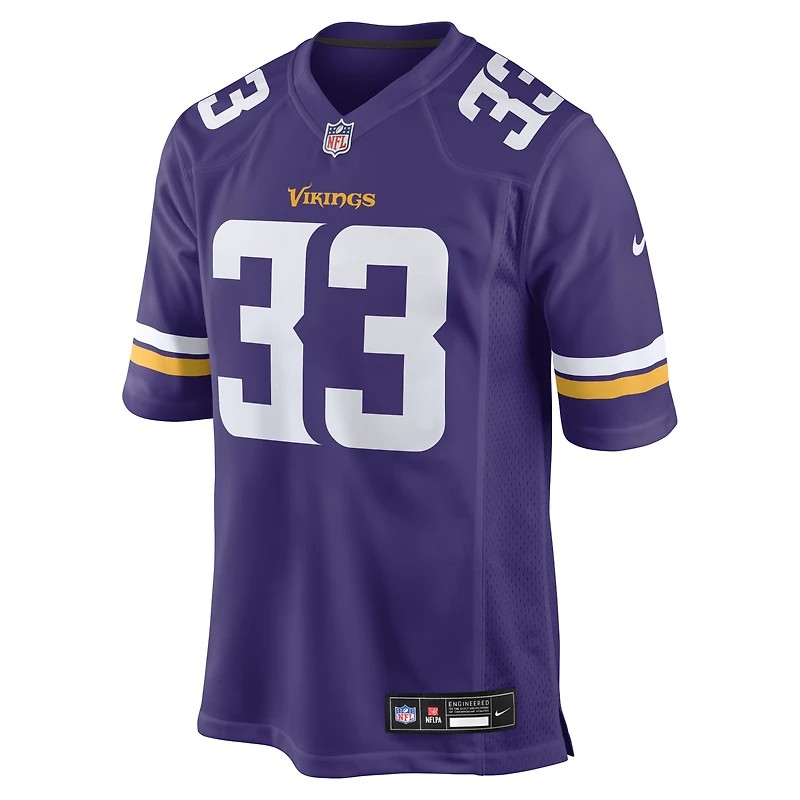Men's Nike Aaron Jones Purple Minnesota Vikings Game Player Jersey