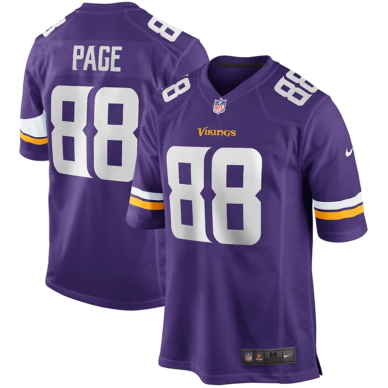 Maillot de joueur retraité Nike Alan Page des Minnesota Vikings pour homme, violet